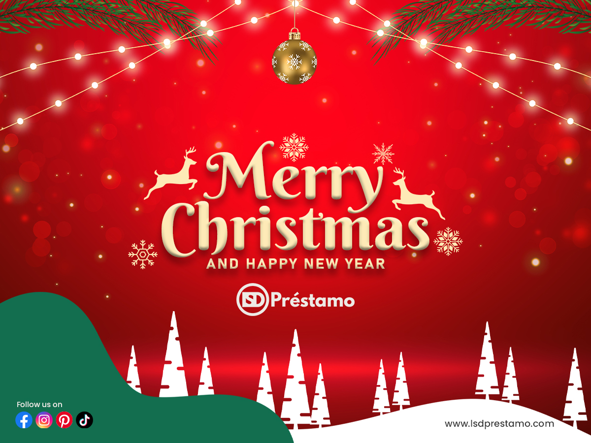 2024 Merry Christmas wishing you greetings red isolated.